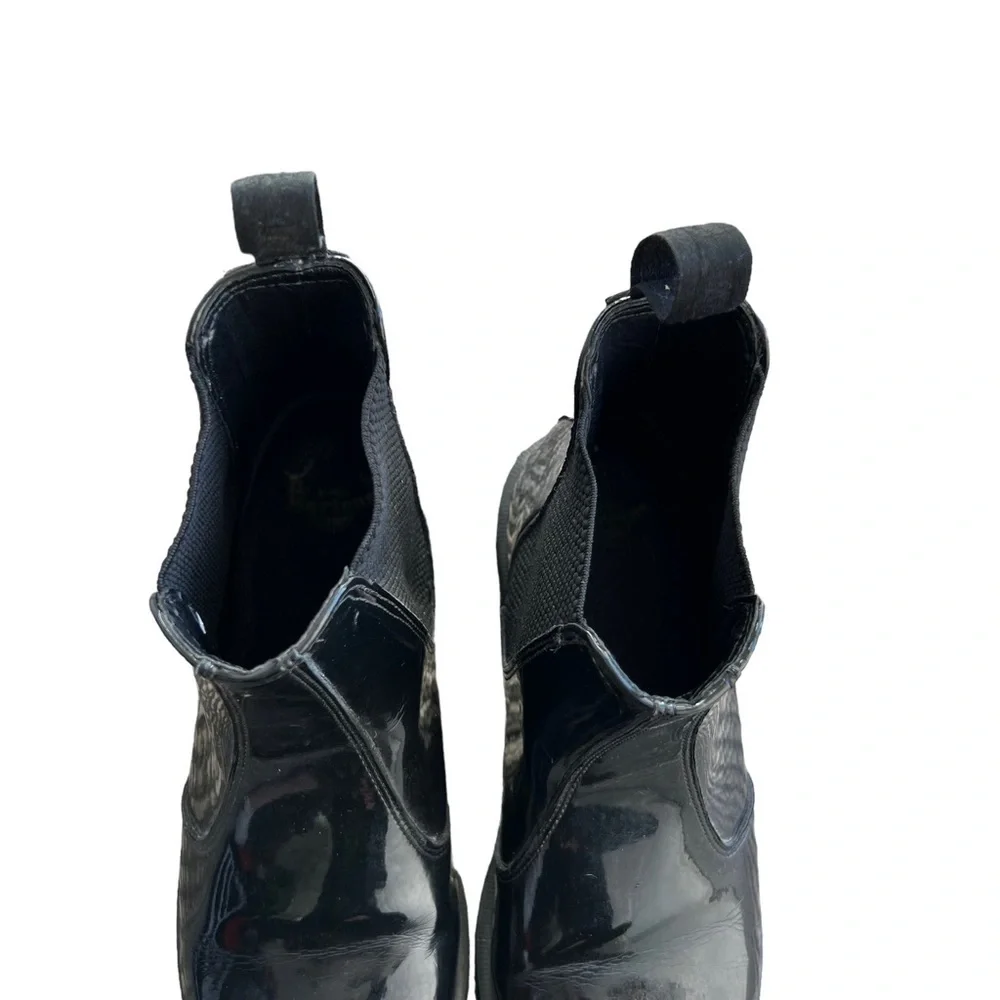 Dr. Martens - Faun Black Patent Leather Slip On Chelsea Boot Sz 9